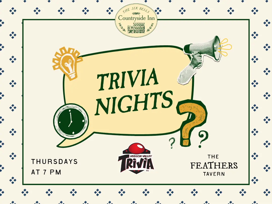 Trivia Nights at The Feathers Tavern, hosted by Hudson Valley Trivia Company, Thursdays at 7 PM